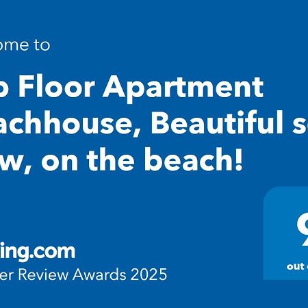 Top Floor Apartment Beachhouse, Beautiful Sea View, On The Beach! 卡塔赫纳 外观 照片